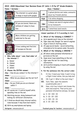 8. Sınıf 1-5 Ünite LGS Hazırlık