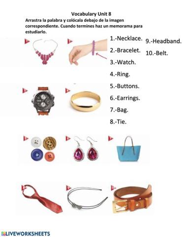 Vocabulario accesorios