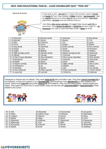 8.2 Teen Life