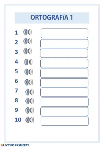 ORTOGRAFÍA I