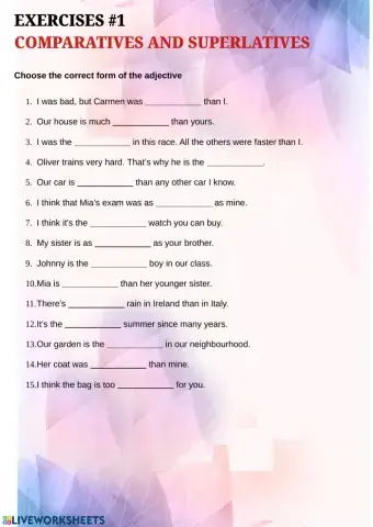 Comparative and Superlative Adjectives