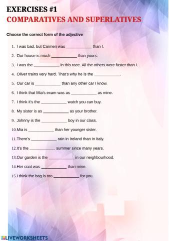 Comparative and Superlative Adjectives