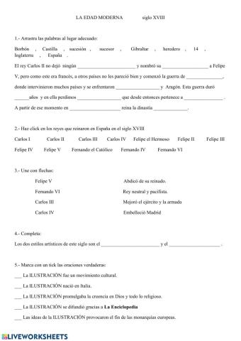 El siglo XVIII en España