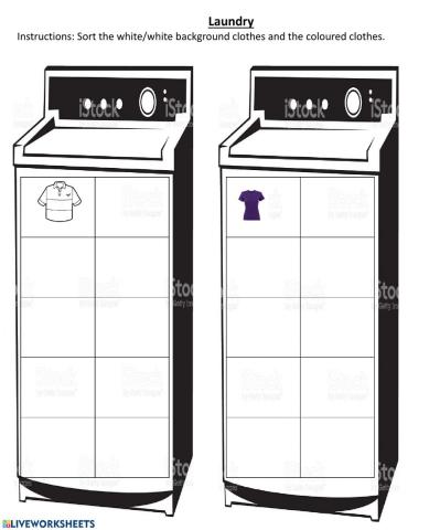Laundry(Sorting by colours)