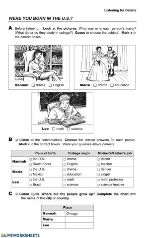 Were you Born in the U.S.?