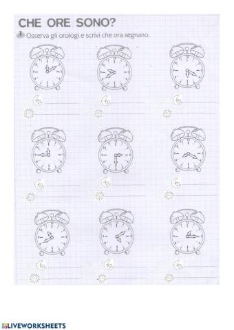 CHE ORE SONO ?