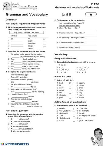 Unit 8 1º ESO one star