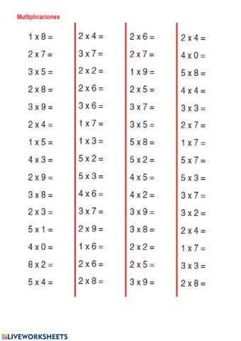 Multiplicaciones