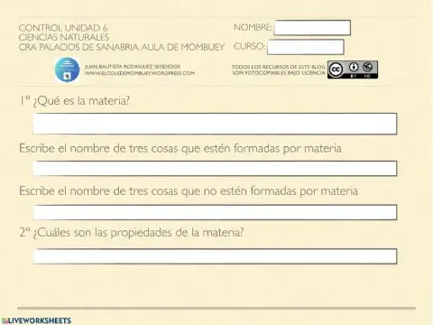 Control naturales U.6 6º