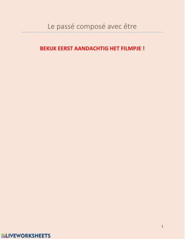 Passé composé avec être