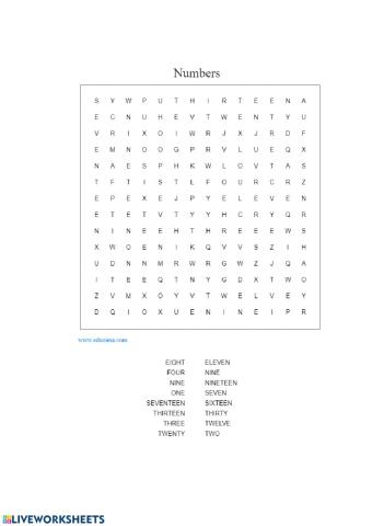 Numbers alphabet soup