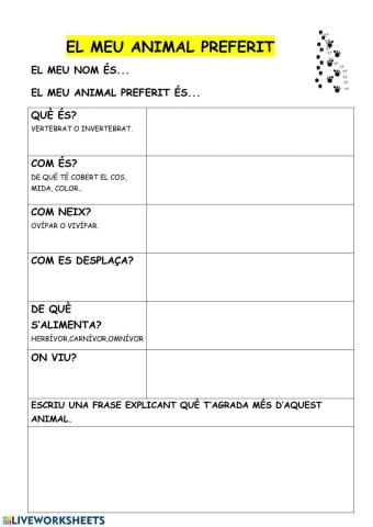El meu animal preferit