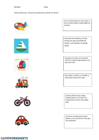 Adivinanzas medios de transportes