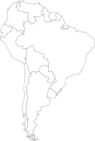 Mapa político de América del sur