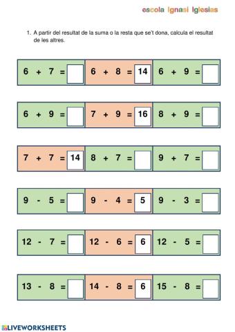 Càlcul per deducció 2