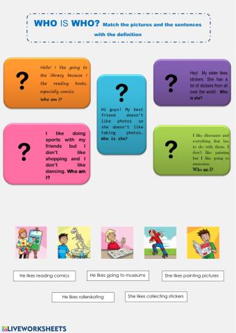 Who is who? Likes and dislikes