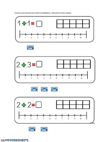 Sumas con recta numérica