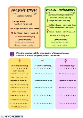 Present simple vs. Present continuous