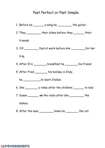 Past perfect v Past Simple