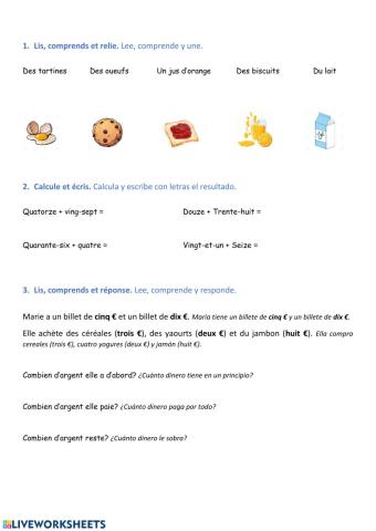Le prix et les aliments