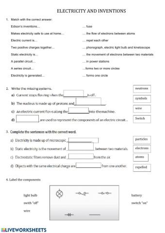 Electricity and inventions