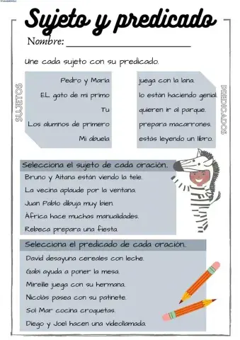 Sujeto y predicado