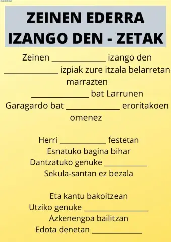 Zeinen ederra izango den