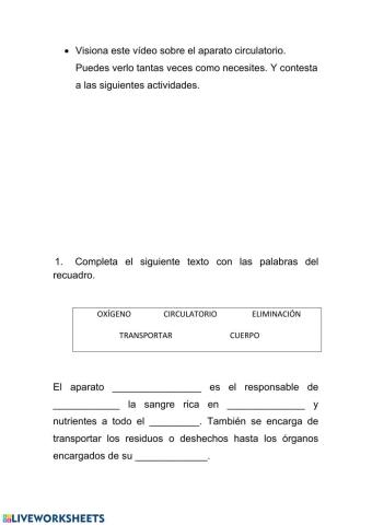 El aparato circulatorio