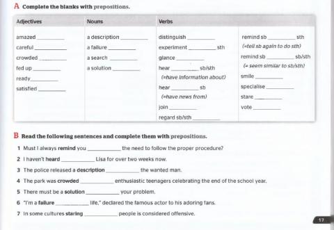 Collocatios Prepositions Use of English unit 2