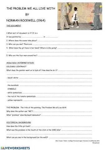 tHE PROBLEM WE ALL LIVE IN NORMAN ROCKWELL