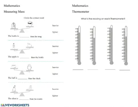 Mass and Temperature
