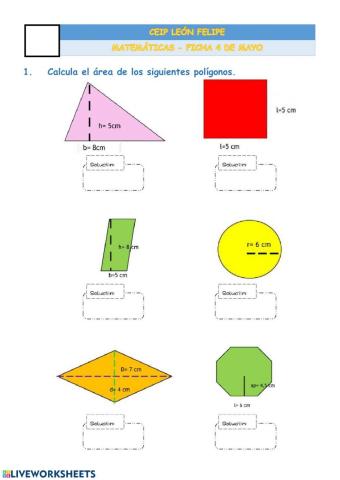 Matemáticas - Áreas, polígonos y poliedros