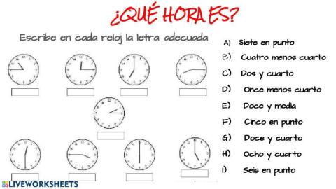 ¿Qué hora es?
