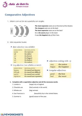 Superlative adjectives