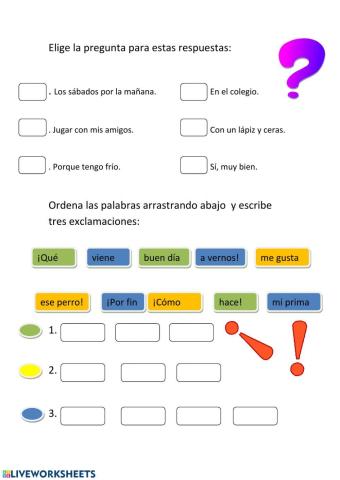 Signos de Exclamación e interrogación