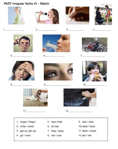 Past Irregular Verbs -1- match