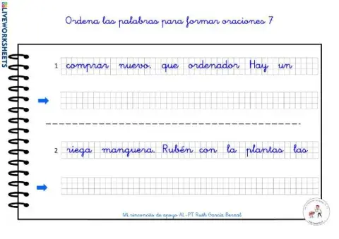 Ordena palabras 7 (2º tramo)