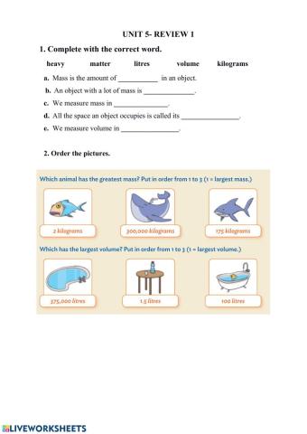 Review Mass and Volume