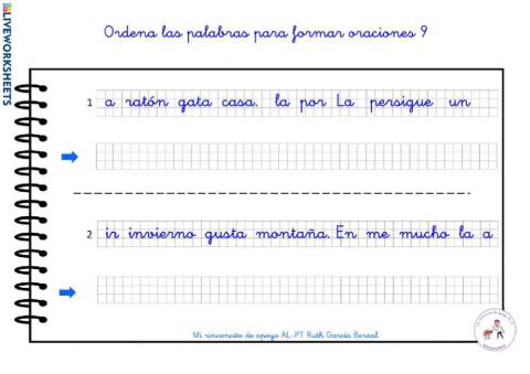 Ordena palabras 9 (2º tramo)
