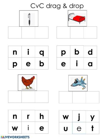 CvC short e drag & drop