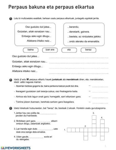 Perpaus bakunak eta elkartuak