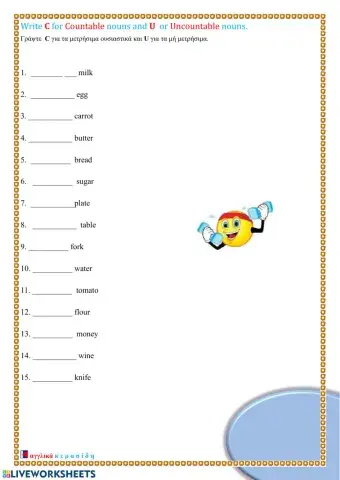 Countable-Uncountable Nouns As30
