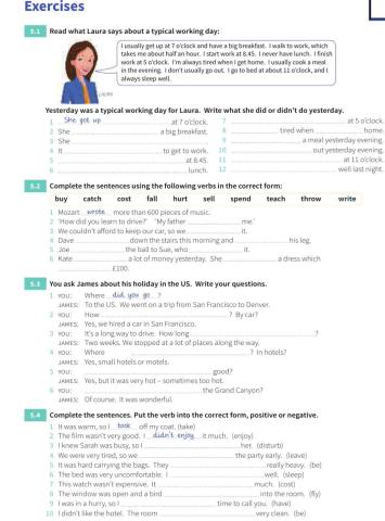 Past simple practice