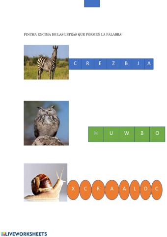 Conciencia fonológica:animales