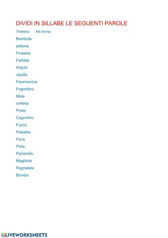 Divisione in sillabe