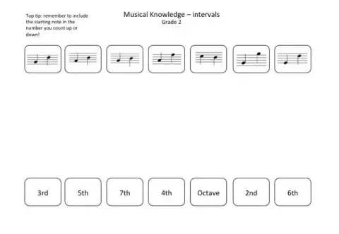 Musical Knowledge - Grade 2 - intervals