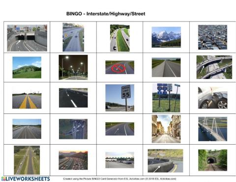 Bingo - Interstate-Highway-street
