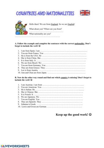 Countries and Nationalities