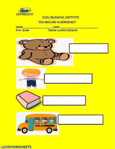 Vocabulary -2 letter b