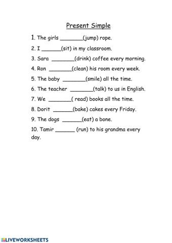 Present simple- positive